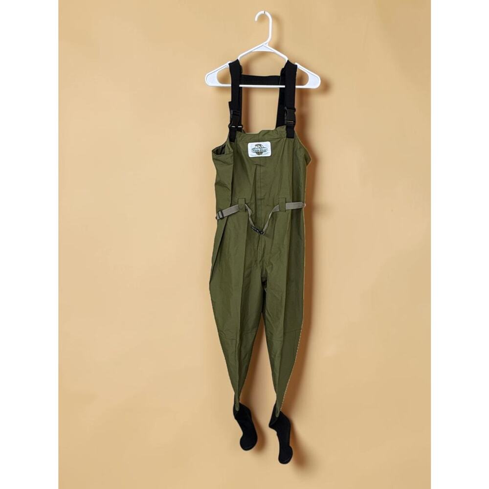 White River Fly Shop Chest Waders Stocking Foot Olive Green Black Fishing Size M